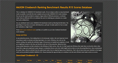 Desktop Screenshot of cinebench.info